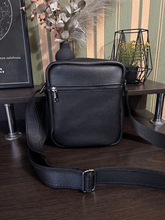 Сумка мужская из натуральной кожи . Барсетка из телячьей кожи Флотар .