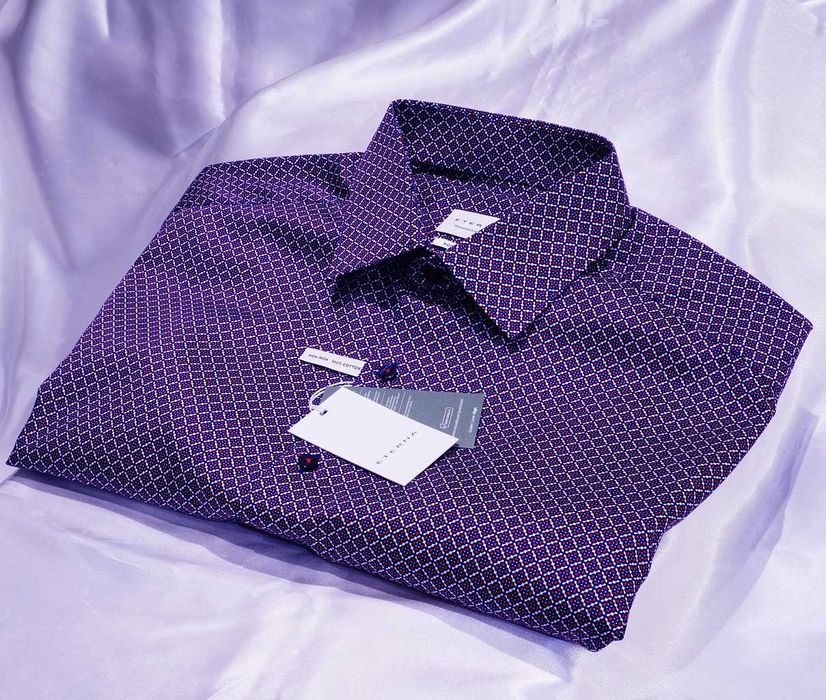 Eterna koszula M 39 Slim non iron bawełna satynowa Sicilian tiles Cena Producenta: 690 PLN