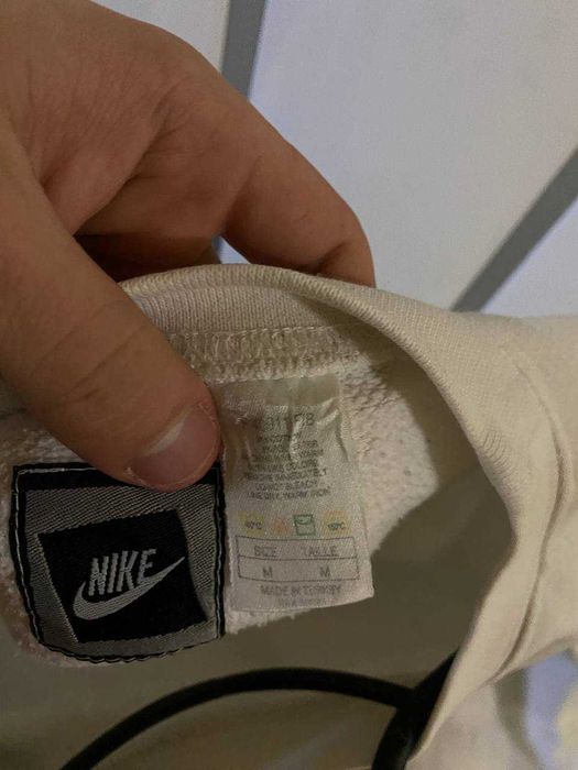 Свитшот Nike белый оригинал small logo / Nike Crewneck White размер M
