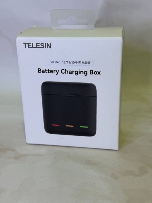 Зарядний пристрій Telesin + 2 акумулятори для GoPro Hero 9/10/11/12