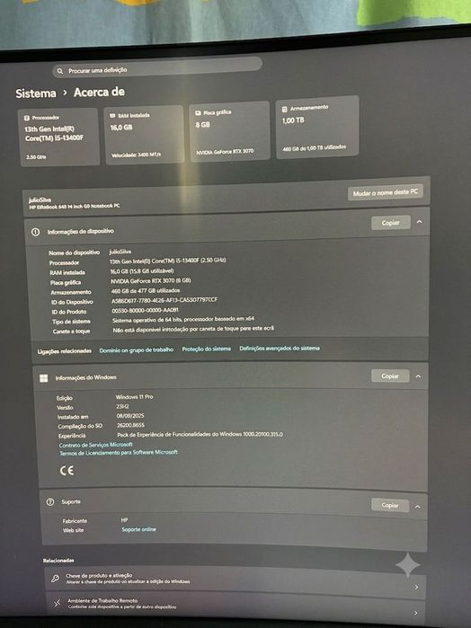 PC Gamer — i5 13ª Gen | RTX 3070 | 16GB RAM | 1TB SSD