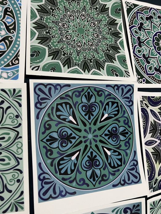 ANHUIB Zestaw 18 kolorowych naklejek na kafelki