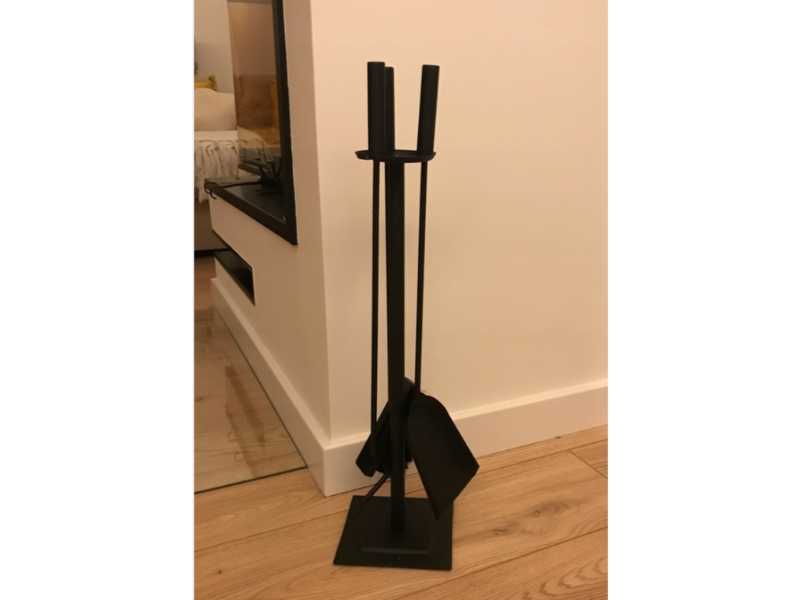 ZESTAW Przybory do Kominka Akcesoria Kominkowe Pieca Szufelka Zmiotka