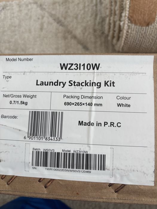 Hisense zestaw łączący do pralki i suszarki WZ3I10W – nowy