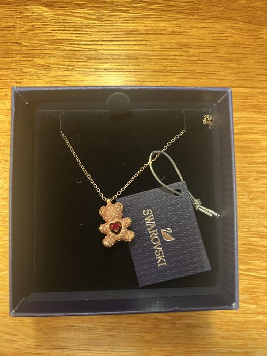 Naszyjnik Swarovski Miś Różowy