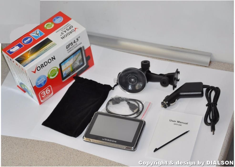 Nowa Nawigacja Samochodowa VORDON 4,5' Dożywotnio Mapy EU PL GPS F VAT