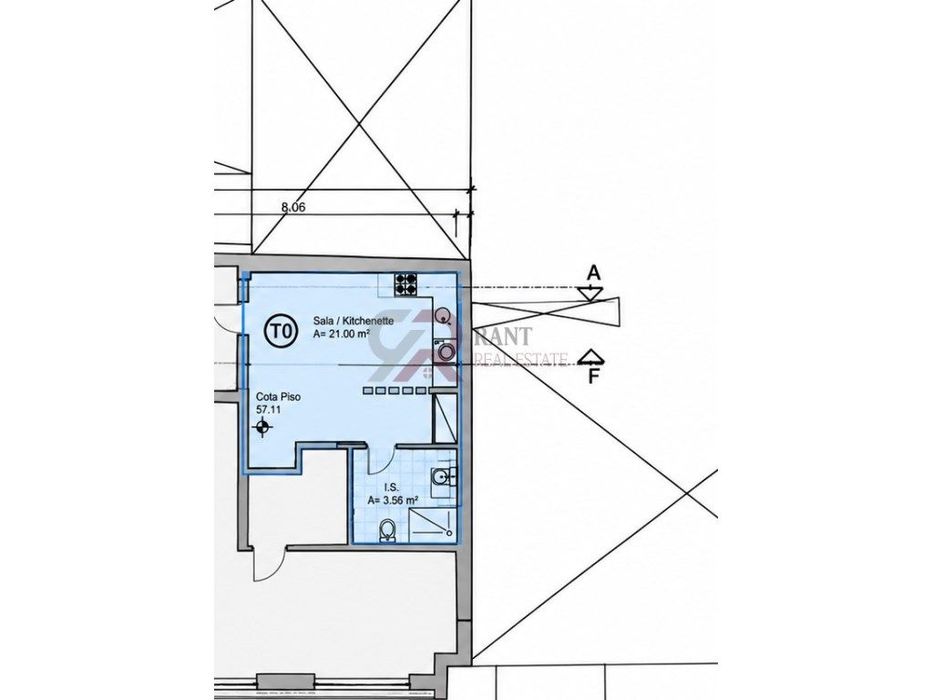 T0 em construção no centro das Caldas da Rainha | 110.000 €