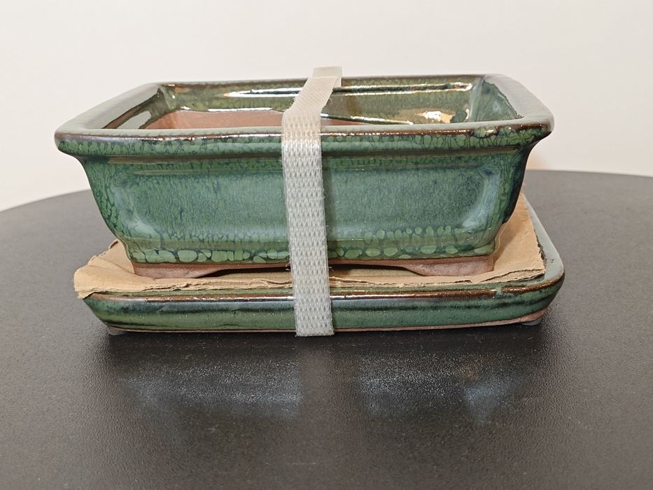 Vaso para bonsai em verde