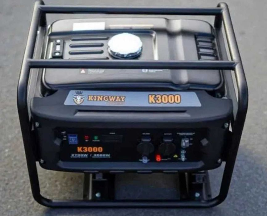 Бензиновий генератор 3кВт мідна обмотка  220В 50Гц двигун R210 Kingway