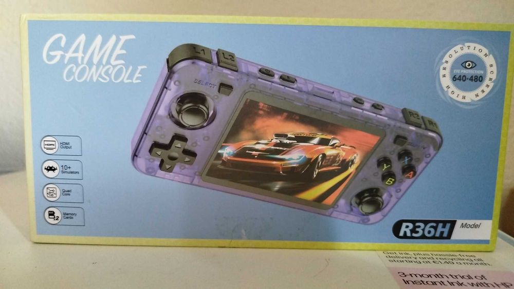 Consola portátil R36H 64GB com 15.083 jogos – preta – nova