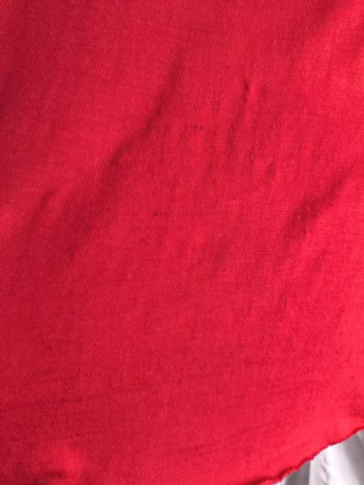 Reserved YFL 38 M 40 L  bluzka T shirt czerwona wiskoza len krótki rękaw
