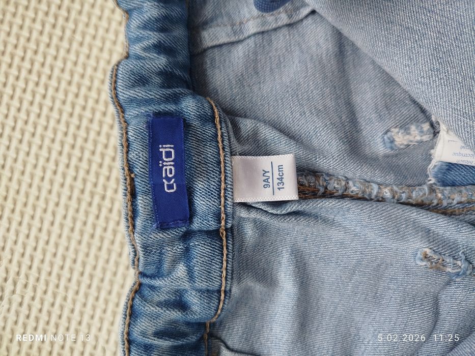 Spodnie jeansowe szerokie 134 dla dziewczynki