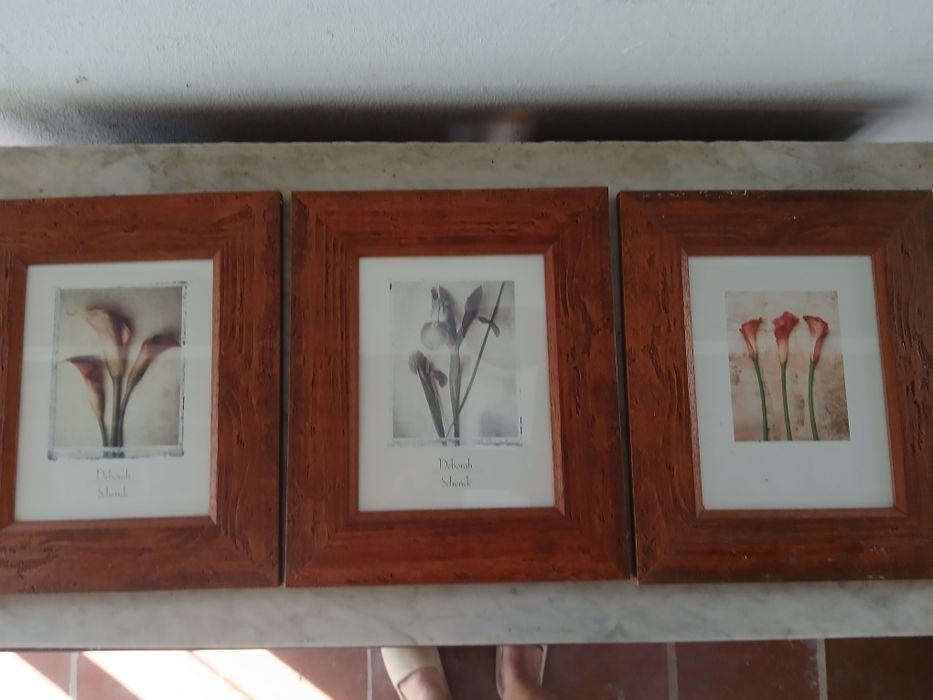 3 quadros de jarros.