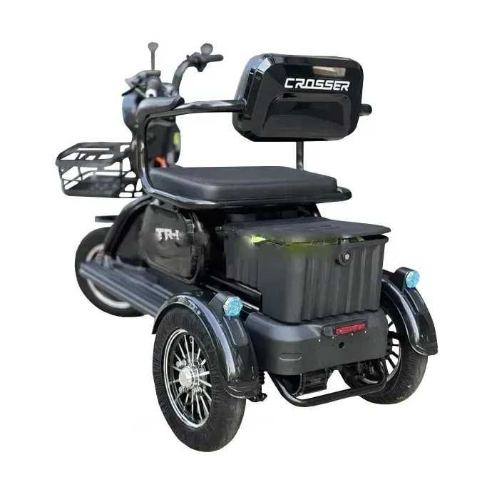 Електричний трицикл Corso Crosser TR1 Logan (1200Вт 72В 2Ач) Чорний!