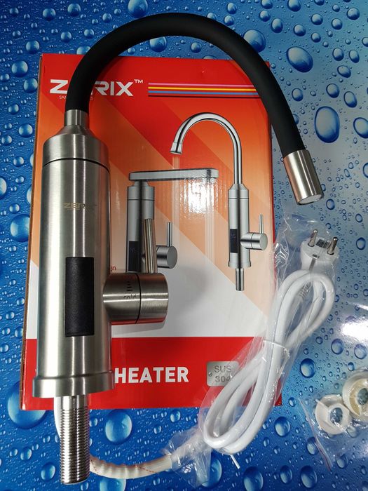 Проточный водонагреватель Zerix ELW35-EF-G 3,3kW с силиконовым изливом