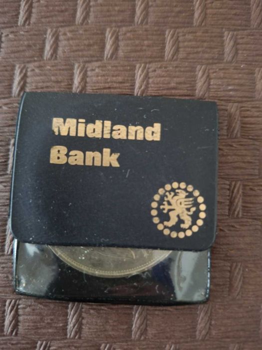 Medalha comemorativa Casamento Charles & Diana (1981) com estojo Midland Bank
