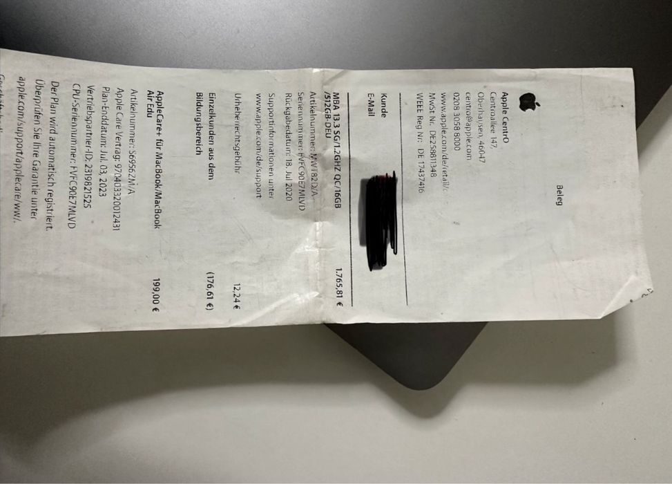 MacBook Air 13.3, 2020, i7 1.2 GHz, 16/512 Дефект!!!