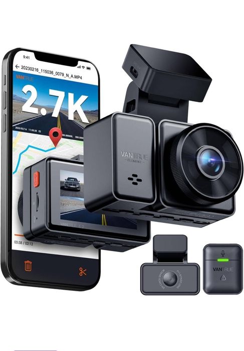 Відеореєстратор VANTRUE Element 2 Dash Cam Передня та задня камера