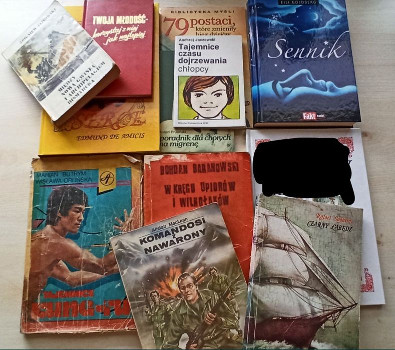 Różne książki stare wydania leksykon lektur