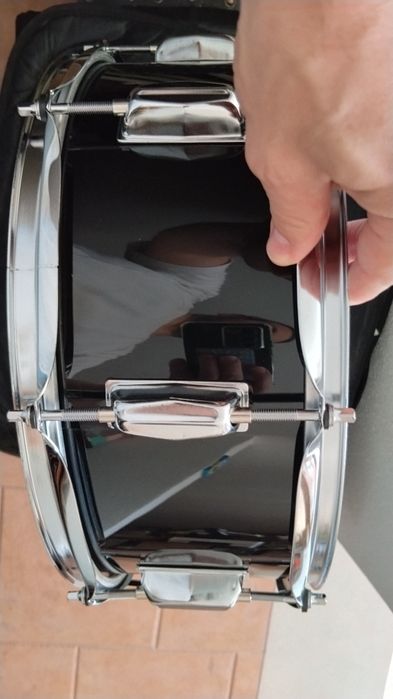 Suporte de tarola da Gear4music e tarola com tamanho  14"/:5.5"