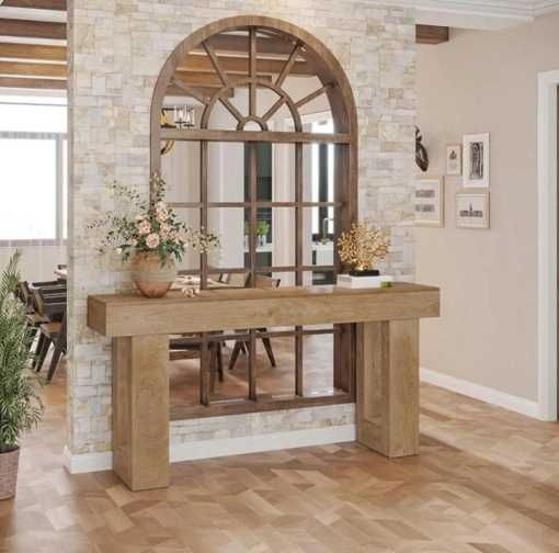 Stolik konsolowy  160 x 35 x 85 cm, jasnobrązowy