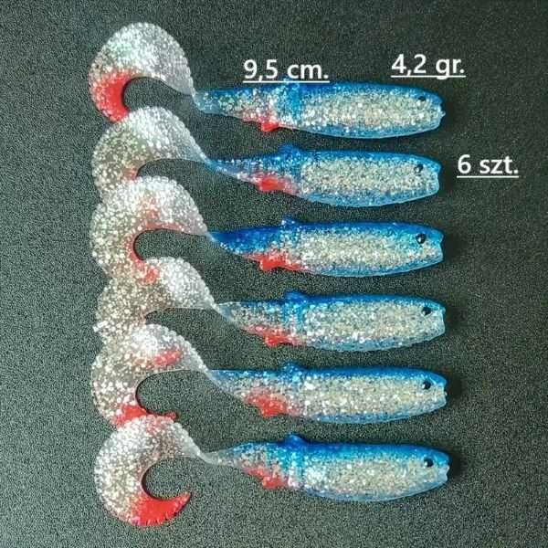 Gumy spinningowe- 6 szt. 9,5 cm. 4,2 gr.