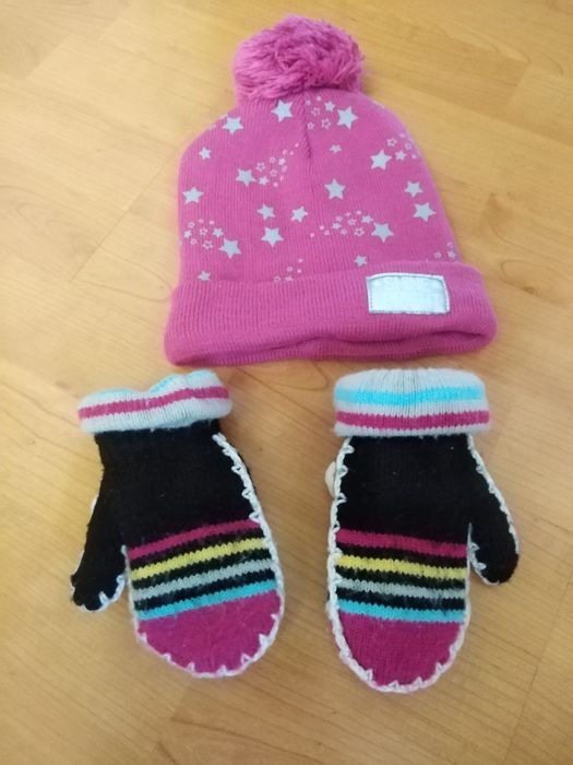Шапочка +рукавичка для дівчинка