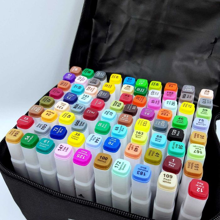 Набор двусторонних маркеров для скетчинга с сумкой-чехлом Touch 48 шт.