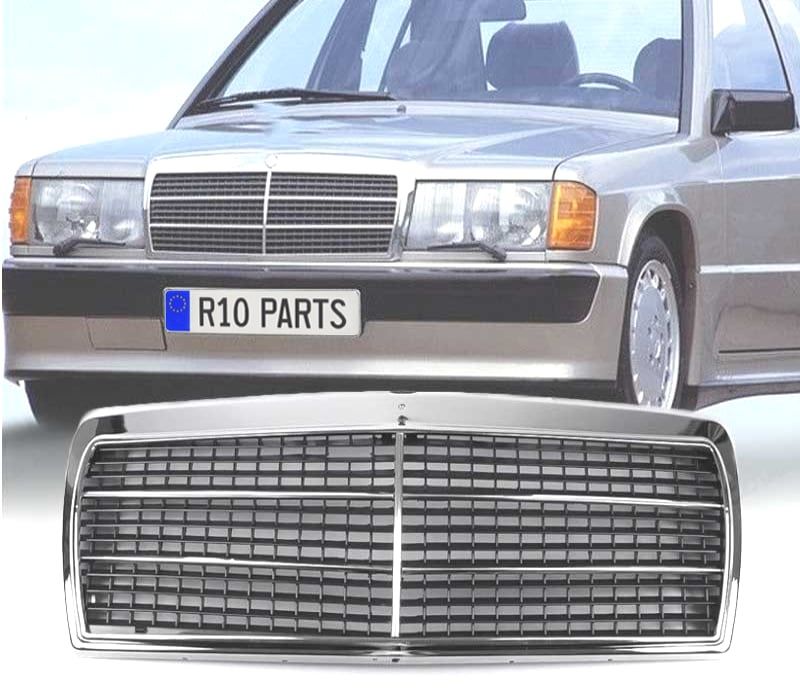 GRELHA FRONTAL MERCEDES 190 W201 82-93 CROMADA