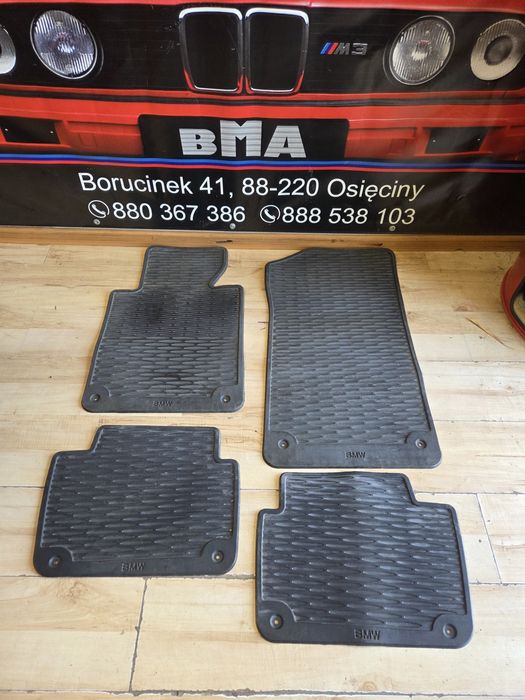 BMW E46 Dywaniki Komplet Wycieraczki Gumowe Oryginał BMW