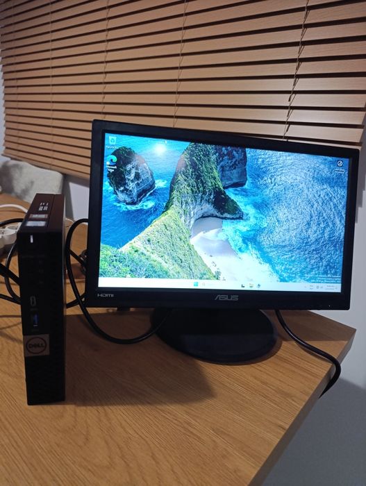 MINI Komputer OptiPlex  7070  + Monitor Dotykowy  Asus VT168