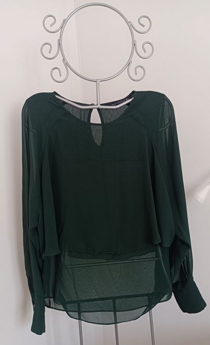 Blusa Zara verde escura