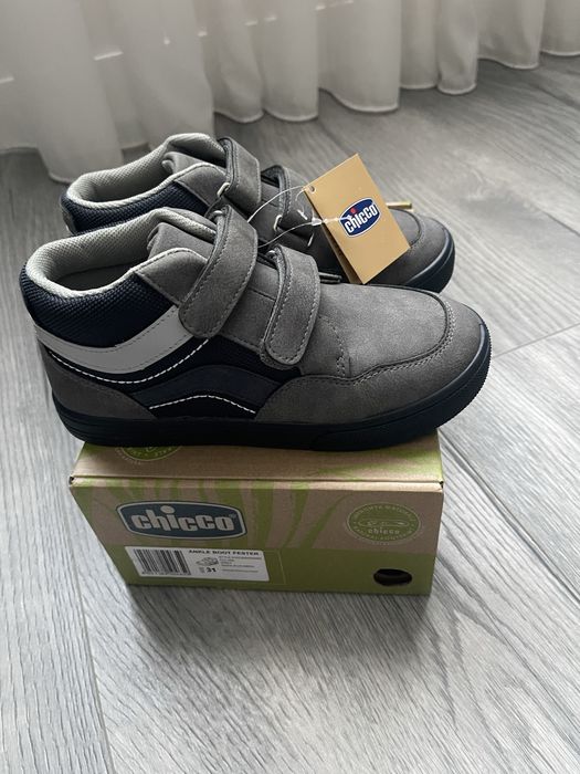 Дитячі напівчеревики Chicco Fester Grey, розмір 31 (устілка 20 см). НОВІ.