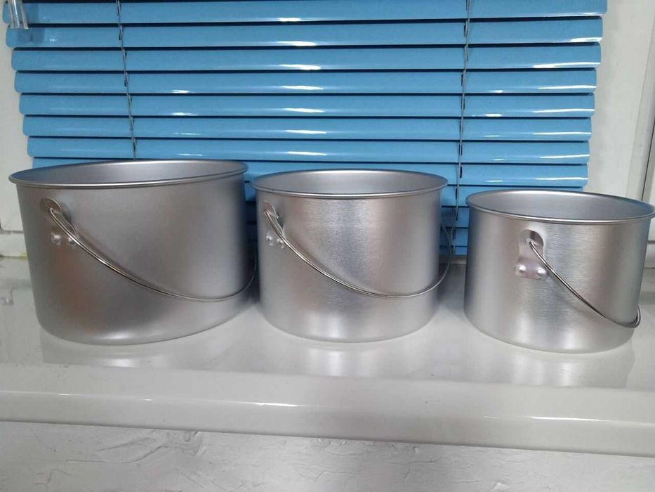 Набір посуду Tramp TRC-002 з алюмінію 1,2/1,9/2,9 л НОВИЙ 3-4 персони