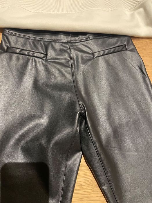 Calças ecopele e blusa ZARA 13/14 anos