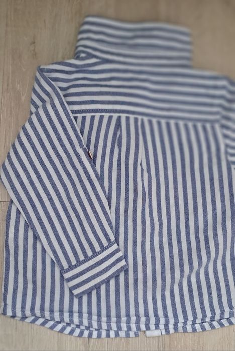 Koszula reserved 74 paski niebiesko biala
