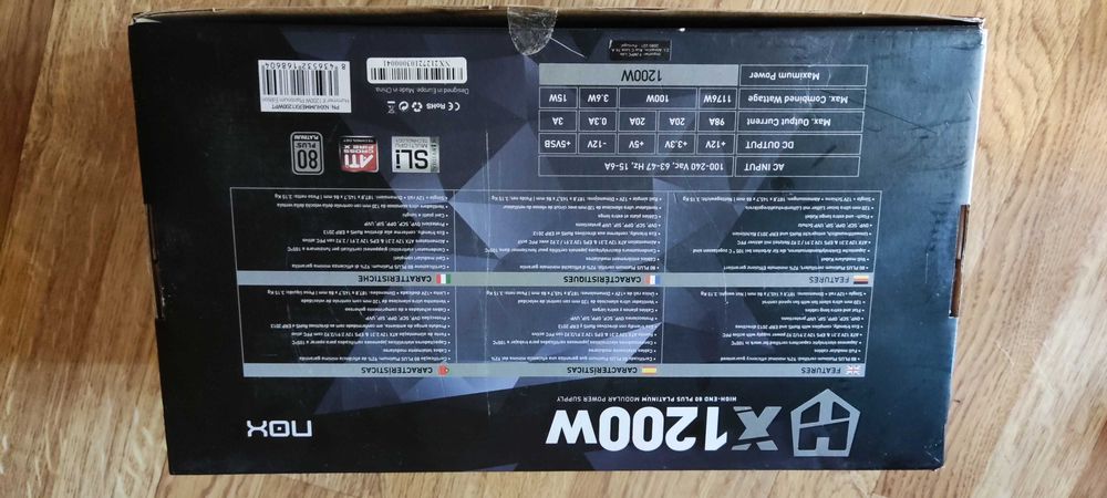 PSU, Fonte de Alimentação, - NOVA - NOX HUMMER X1200W