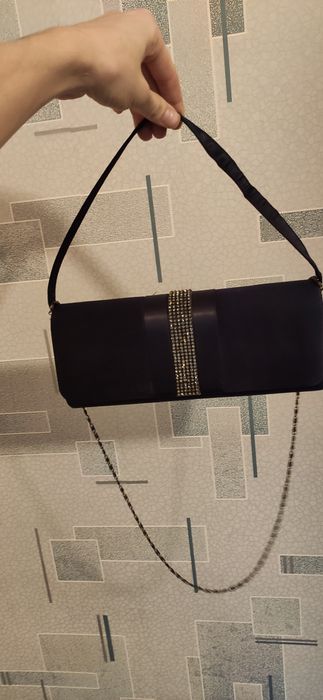 Женский клатч темно синего цвета