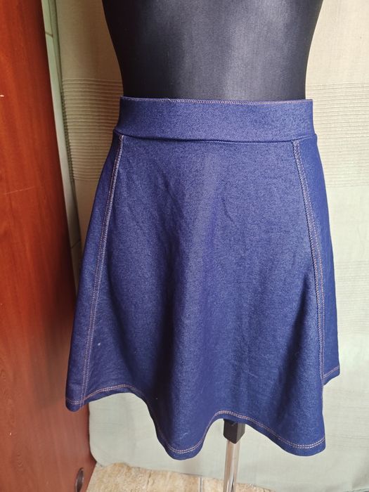 Spódnica denim, wygodna, sportowa, granatowa