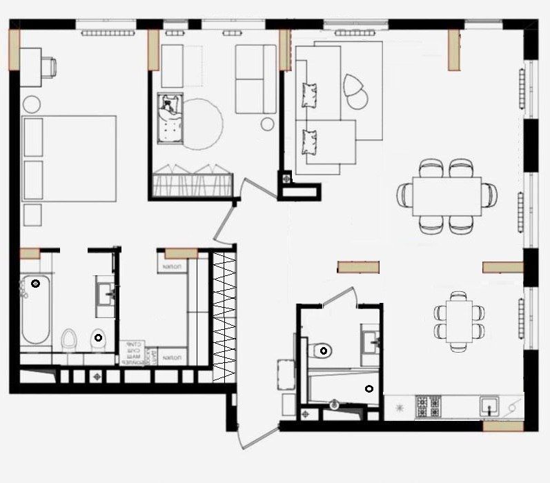 Найкраща ціна в ЖК Файна Таун! Видова 3к 99м2 Салютна 2к1