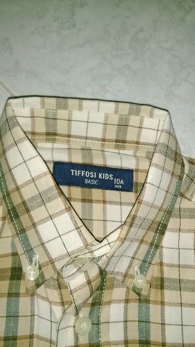 Camisa Xadrez de marca Tiffosi Denim - Tam 10 anos