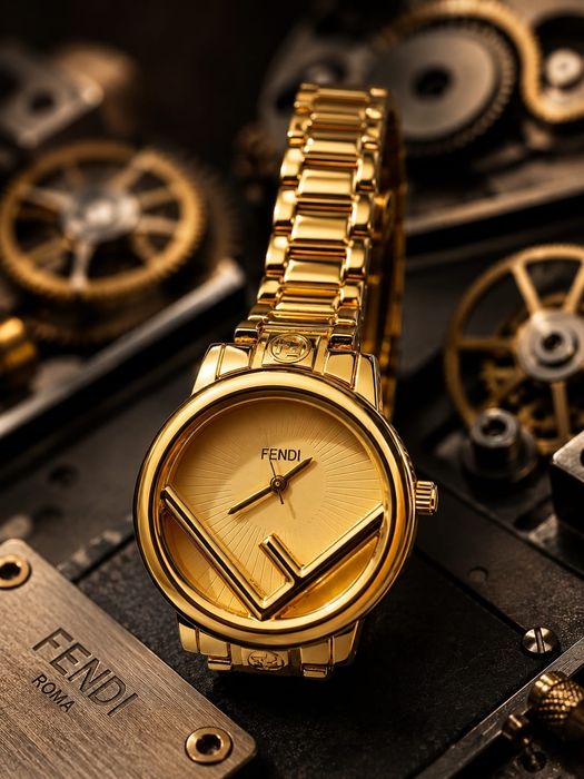 Relogio Fendi dourado