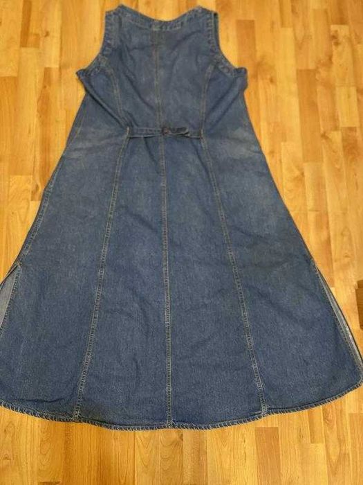 Длинный джинсовый сарафан большой размер 56-58 катон новый