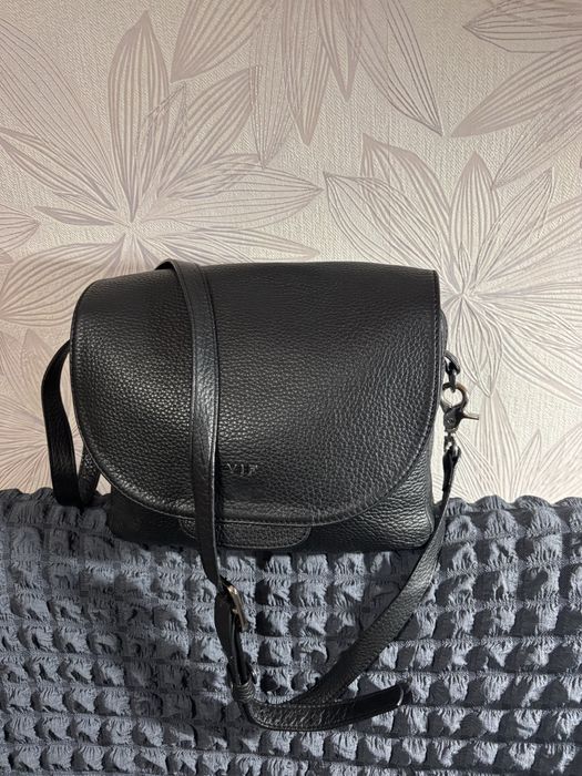 Сумка шкіряна, чорна VIF