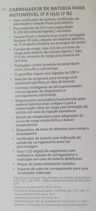 Carregador bateria automóvel da Ultimate
