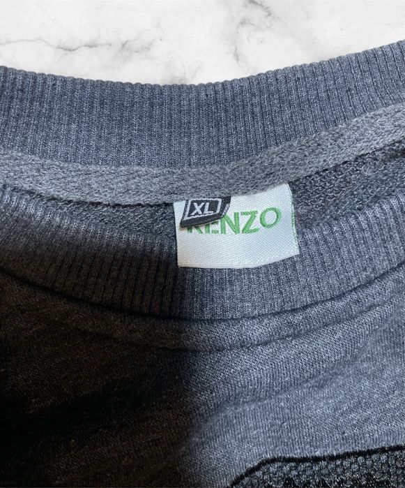 Kenzo Bluza Szara baggy streetwear skater oversize drip