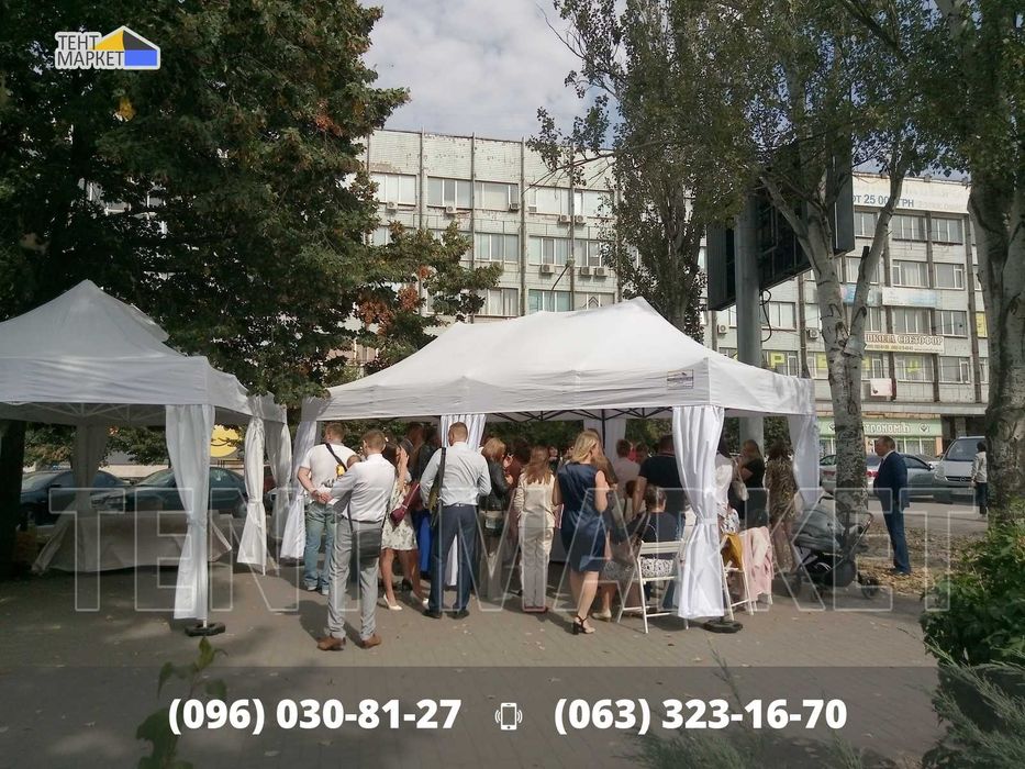 Намет Event. Розсувний шатер 6х3 Білий. Івент шатри тенти виготовлення
