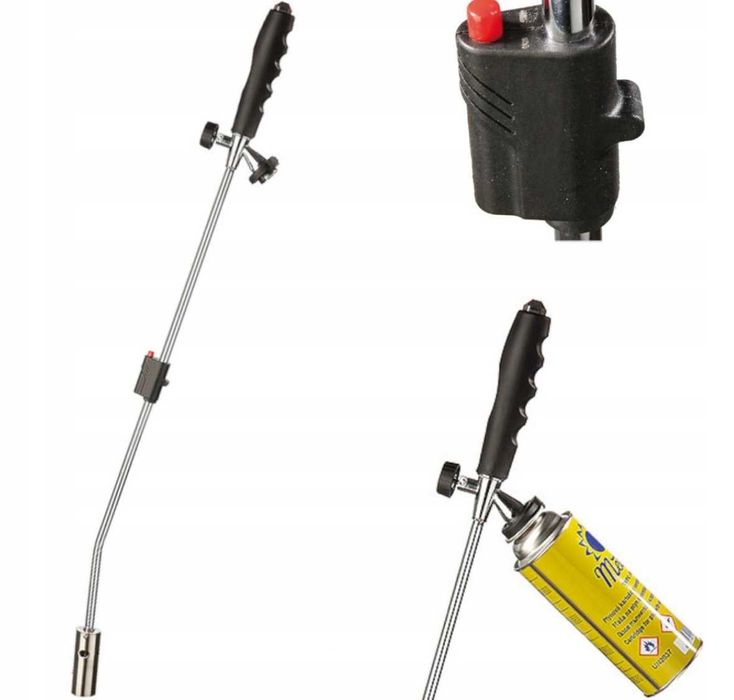 WYPALARKA DO CHWASTÓW gazowa opalarka palnik długi na gaz kartusz