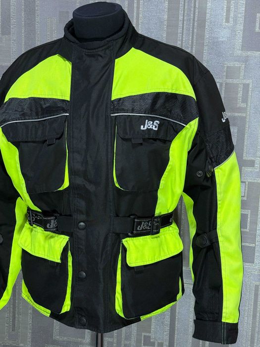 Мотокуртка мужская L батал (XXXL) размер J&S защита спины плеч локтей