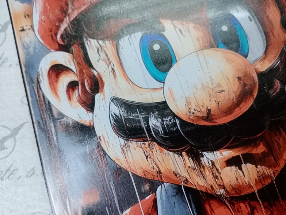 Металлическая декоративная картина Марио